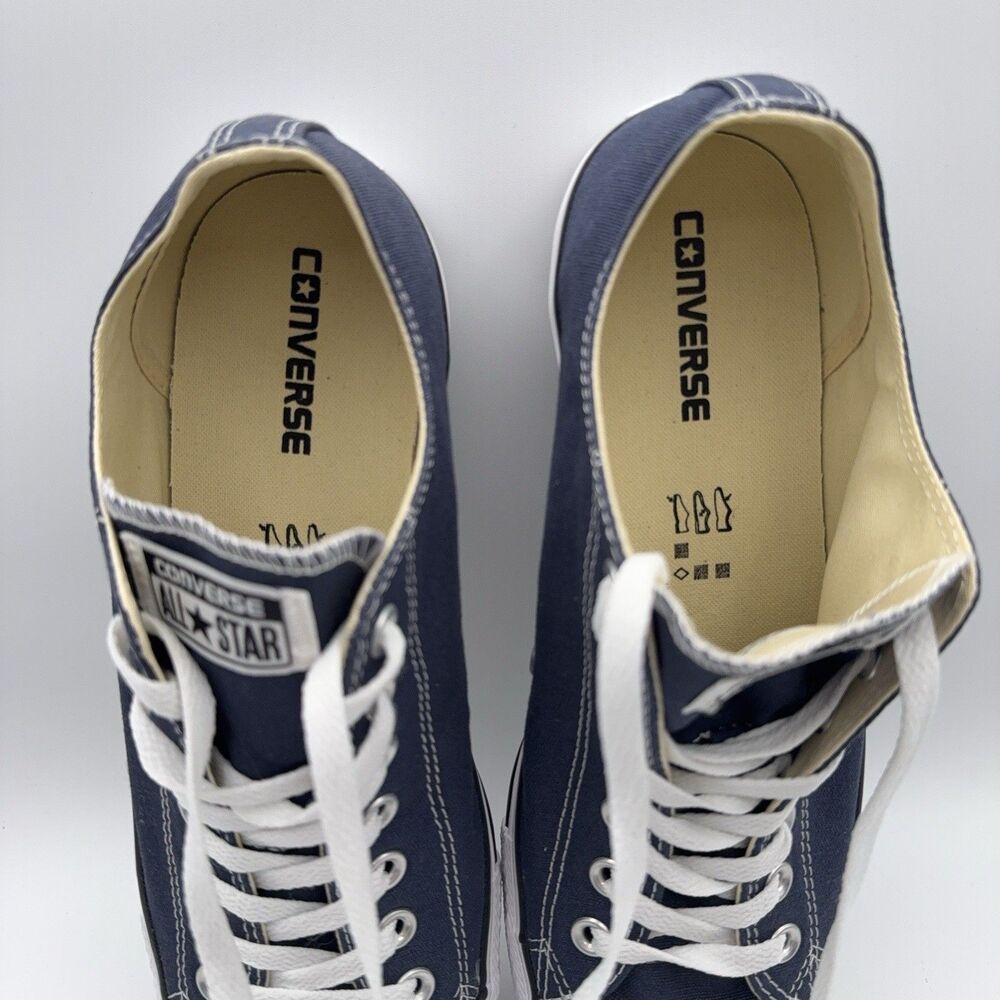 Converse Chuck Taylor All Star Low Top Navy Blue Canvas Sneakers Men’s 10 Womens - Picture 4 of 10